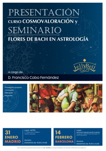 Presentación Curso Cosmovaloración y Seminario Flores de Bach en Astrología en Madrid y Barcelona